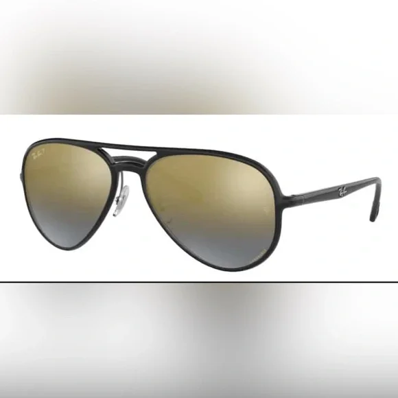 Ray-Ban Chromance Black Aviator Sunglasses RB4320ch - Picture 6 of 6